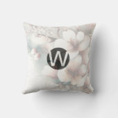 Coussin Monogramme de fleurs de cerisier (Verso)