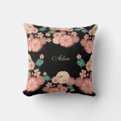 Coussin Monogramme de jardin d'agrément de pêche de (Recto)