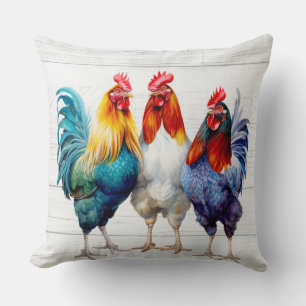 Coussin Monogramme de jardin rustique Ferme porcine famili