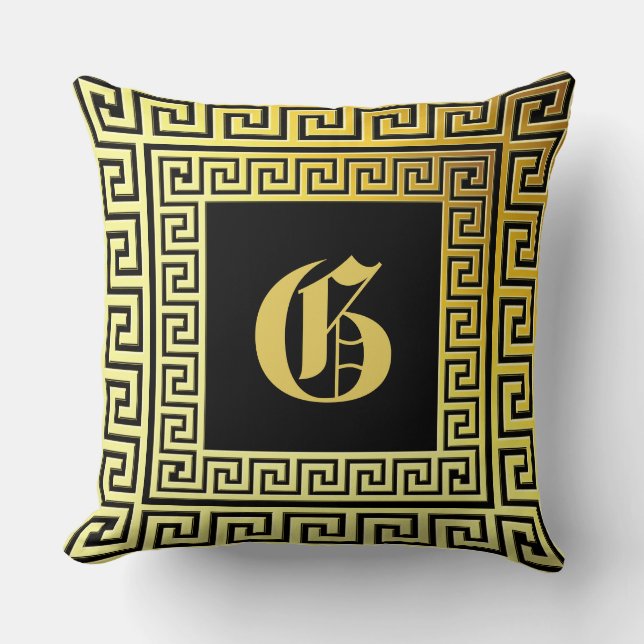 Coussin Monogramme de la clé jaune d'or (Recto)