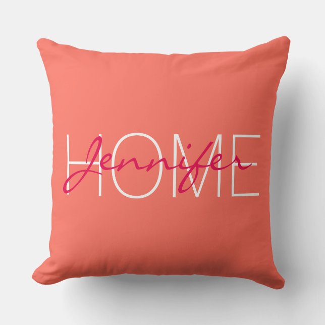 Coussin monogramme de la maison Bittersweet (Recto)