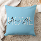 Coussin monogramme de la maison couleur bleu bébé (Couverture)