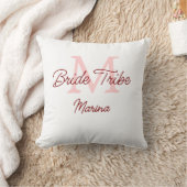 Coussin Monogramme de la tribu de la mariée simple rouge m (Couverture)