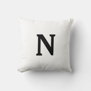 Coussin Monogramme de lettre initiale moderne et tendance