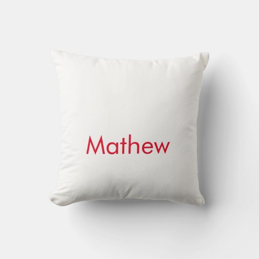 Coussin monogramme de lettre initiale simple ajoutez votre (Recto)