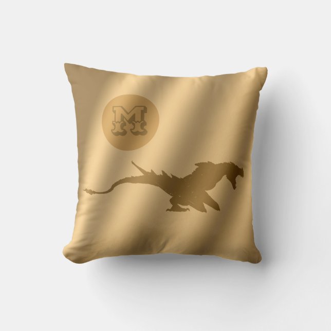Coussin Monogramme de luxe Dragon Gold (Recto)