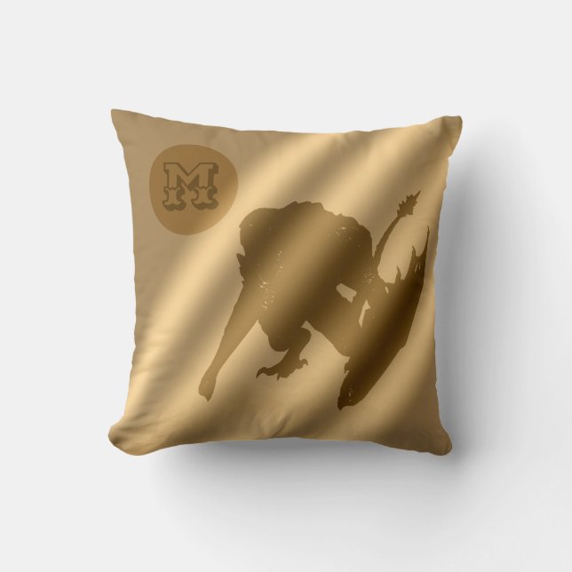 Coussin Monogramme de luxe Dragon Gold (Recto)