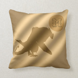 Coussin Monogramme de luxe Dragon Gold