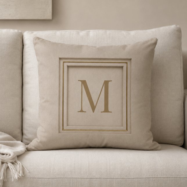 Coussin Monogramme de Luxe Personnalisé (Créateur téléchargé)