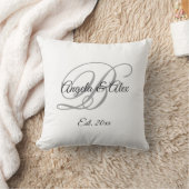 Coussin Monogramme de mariage et d'anniversaire de mariage (Couverture)
