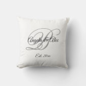 Coussin Monogramme de mariage et d'anniversaire de mariage (Recto)