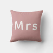 Coussin Monogramme de mariage M. & Mme (Verso)