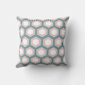 Coussin Monogramme de Motif de nid d'abeille Preppy (Verso)