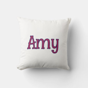 Coussin monogramme de nom personnalisé simple minimaliste