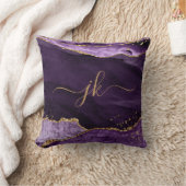 Coussin Monogramme de Parties scintillant d'or de l'Agate  (Couverture)