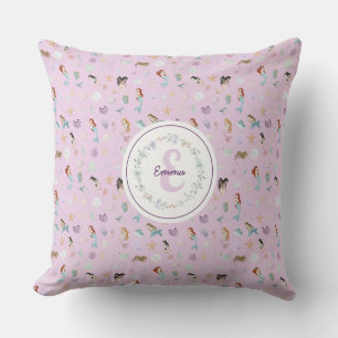 Coussin Monogramme de sirènes lunaires