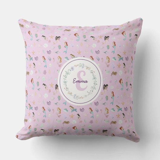 Coussin Monogramme de sirènes lunaires (Recto)