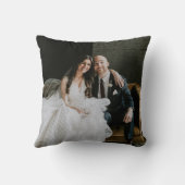 Coussin Monogramme de vacances rustique rouge photo nouvel (Verso)