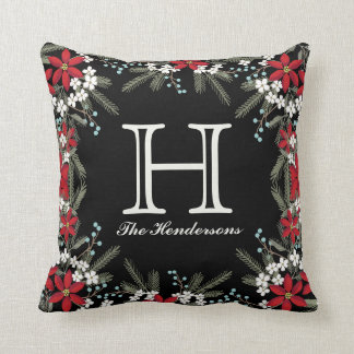 Coussin Monogramme de vacances thème Floral Décor