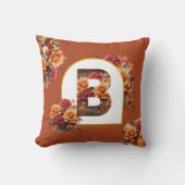 Coussin MONOGRAMME DÉCORATIVE ( TOUTE LETTRE ) Florale d'a (Recto)