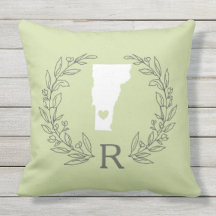 Monogramme des feuilles de couronnes du Vermont