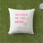Coussin Monogramme du nom de la mère de la mariée Fleur tr (Herbe)