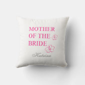 Coussin Monogramme du nom de la mère de la mariée Fleur tr (Verso)