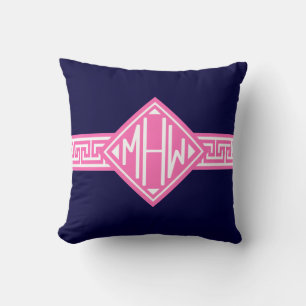 Coussin Monogramme en forme de diamant GK #2