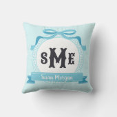 Coussin Monogramme en forme de nœud à clé grecque inversé (Verso)