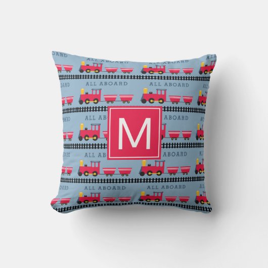 Coussin Monogramme | Enfants à bord (Recto)