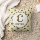Coussin Monogramme étoile initiale décoration occidentale  (Couverture)