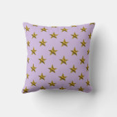 Coussin Monogramme étoile initiale famille violet céleste (Verso)