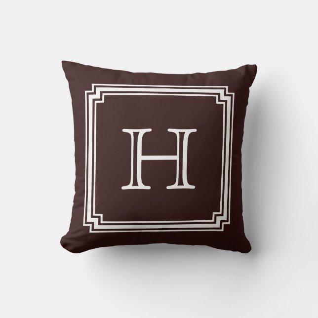 Coussin Monogramme faisant le coin entaillé d'arrière - (Recto)