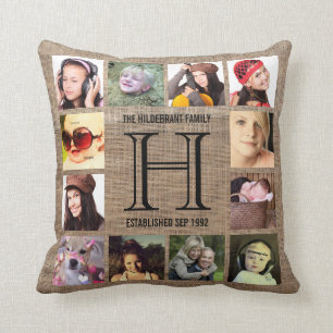 Coussin Monogramme Famille Moderne 12 Instagram Photos