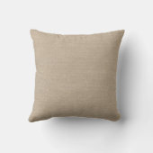 Coussin Monogramme faux lin burlap rustique mariage initia (Verso)