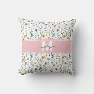 Coussin Monogramme Fleur Sauvage