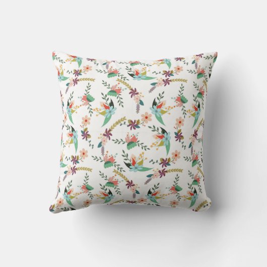 Coussin Monogramme floral coloré (Verso)