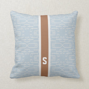Coussin Monogramme géométrique de motif d'abrégé sur c