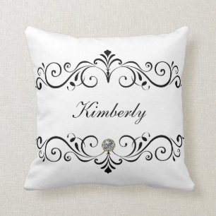 Coussin Monogramme Girly Bling