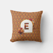 Coussin Monogramme grand-mère fête des mères automne flora (Recto)