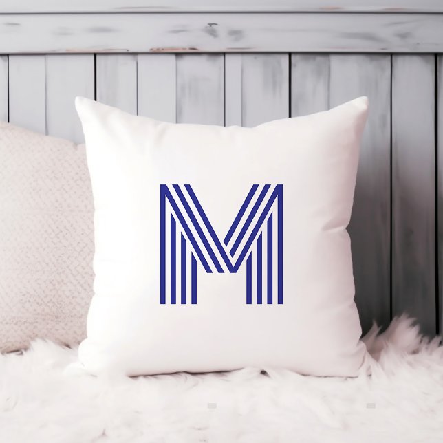 Coussin Monogramme Gras Moderne | N'importe quelle couleur (Créateur téléchargé)