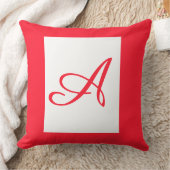 Coussin Monogramme initiale cursive A carré décoration en (Couverture)