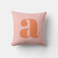 Monogramme initiale lettre gras orange rose person