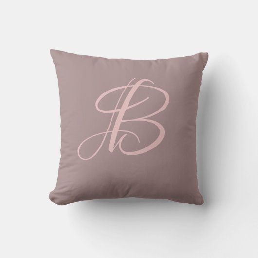 Coussin Monogramme initiale personnalisé lettre B (Recto)