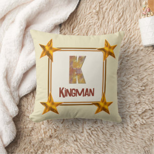 Coussin Monogramme K Première étoile Pays Patchwork Keepsa