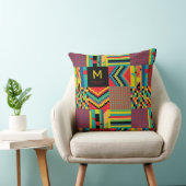 Coussin Monogramme Kente Style Tissu Kwanzaa Cadeau (Chaise)