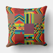 Coussin Monogramme Kente Style Tissu Kwanzaa Cadeau (Verso)