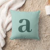 Coussin Monogramme Lettre Bleu Canard Minimaliste (Couverture)