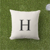 Coussin Monogramme Moderne Classique (Herbe)