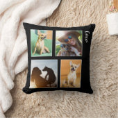 Coussin Monogramme moderne | de collage de photo (Couverture)